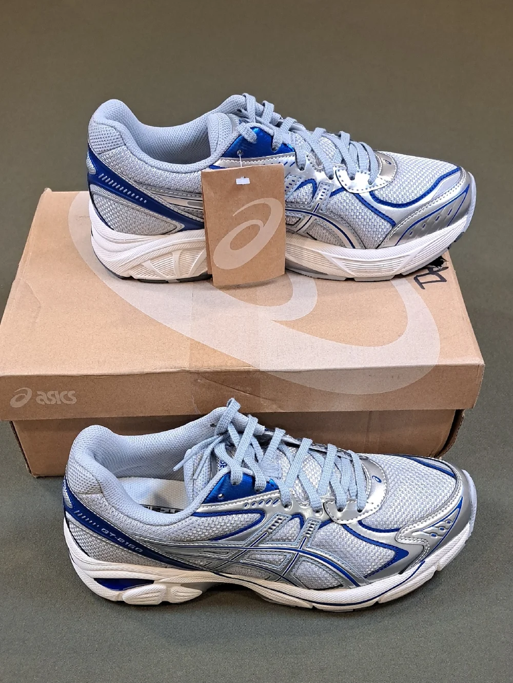 Asics GT-2160 Sneakers - Color: Grey/Marine - Unisex: Women 10, Men 8.5 - Picture 1 of 9